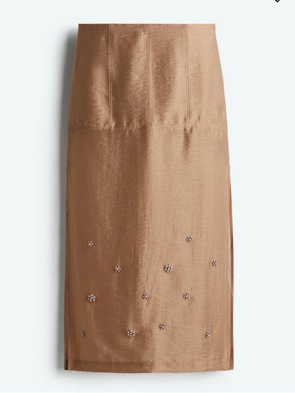 H&M Brown Midi Skirt